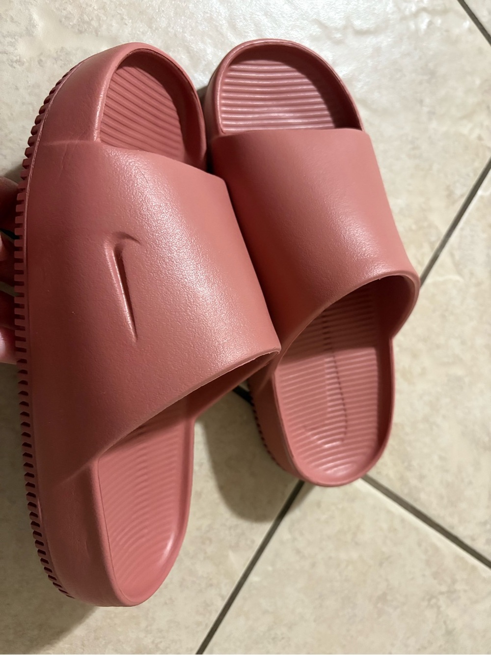 Nike Slide Sandals in Dusty Rose Pink
